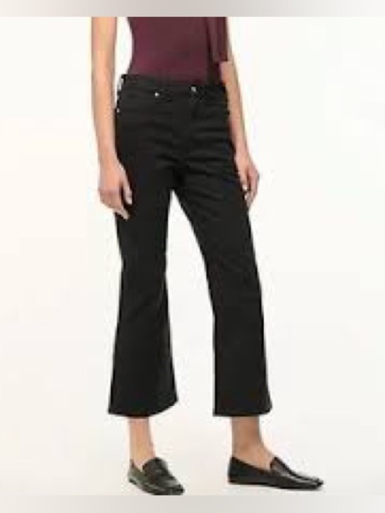 Staud x Wrangler Denim - Staud x Wrangler cropped mid rise, boot, cut jeans black Sz 30